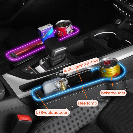 Auto Gap Filler met 7-Kleurige LED & Dual USB