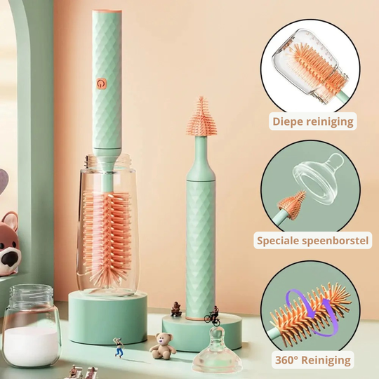 Elektrische Flessenreinigingsborstel – 360° Roterende Babyfles Borstel