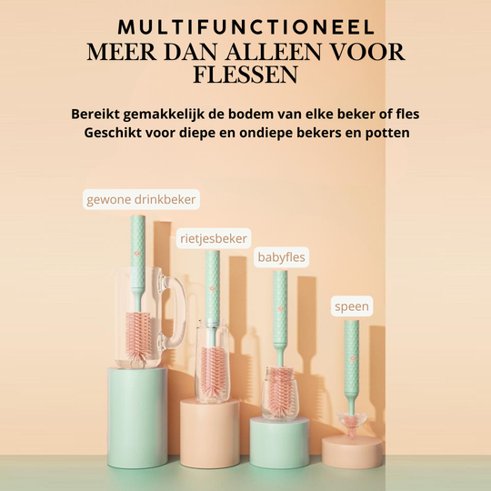 Elektrische Flessenreinigingsborstel – 360° Roterende Babyfles Borstel